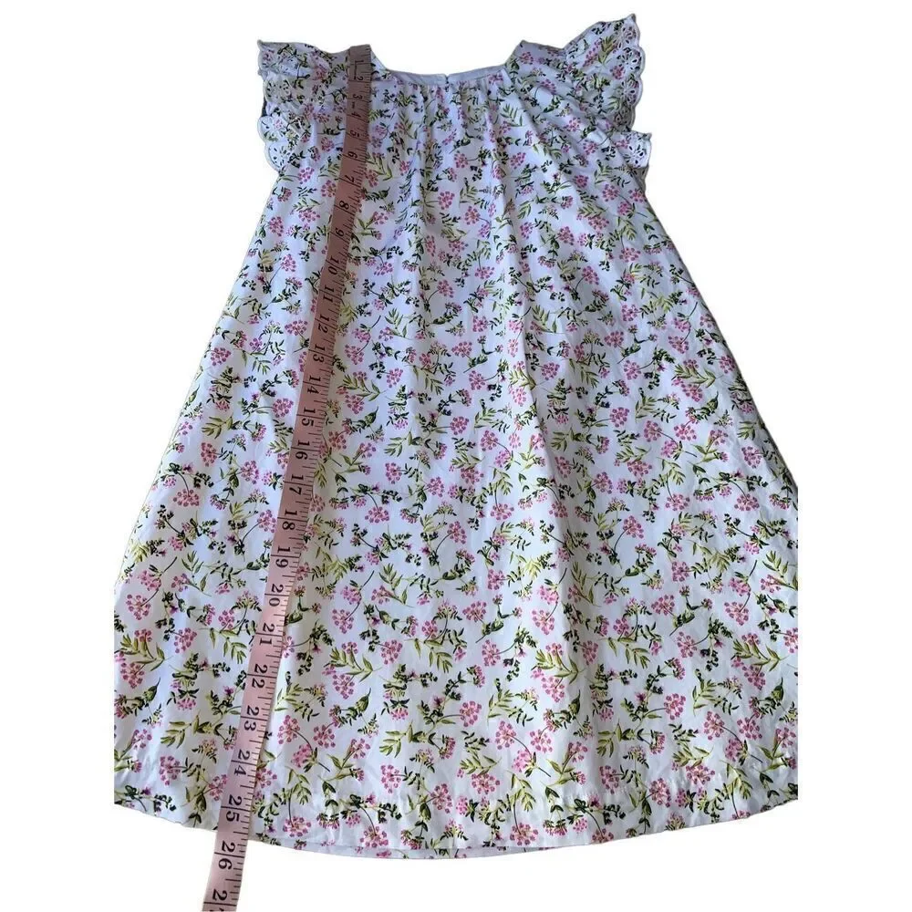 J.Crew Girls' eyelet-trim ruffle-sleeve dress in wisp floral